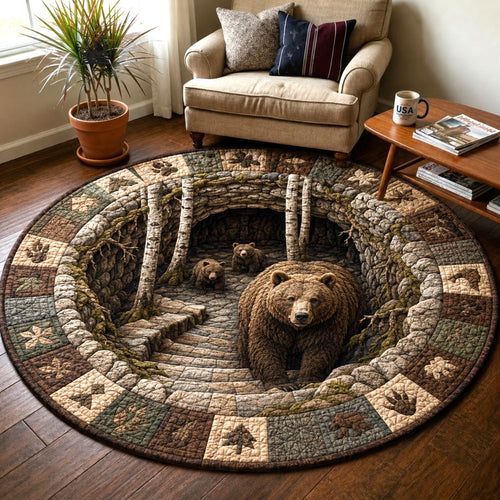 Woodland Lodge Quilted Round Mat GFTOMA11810