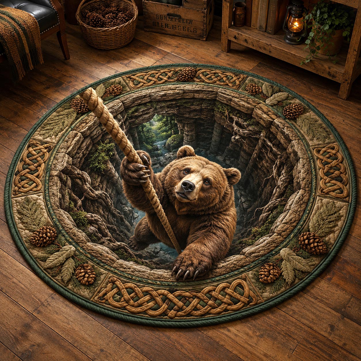 Rustic Guardian Quilted Round Mat GFTOMA11812