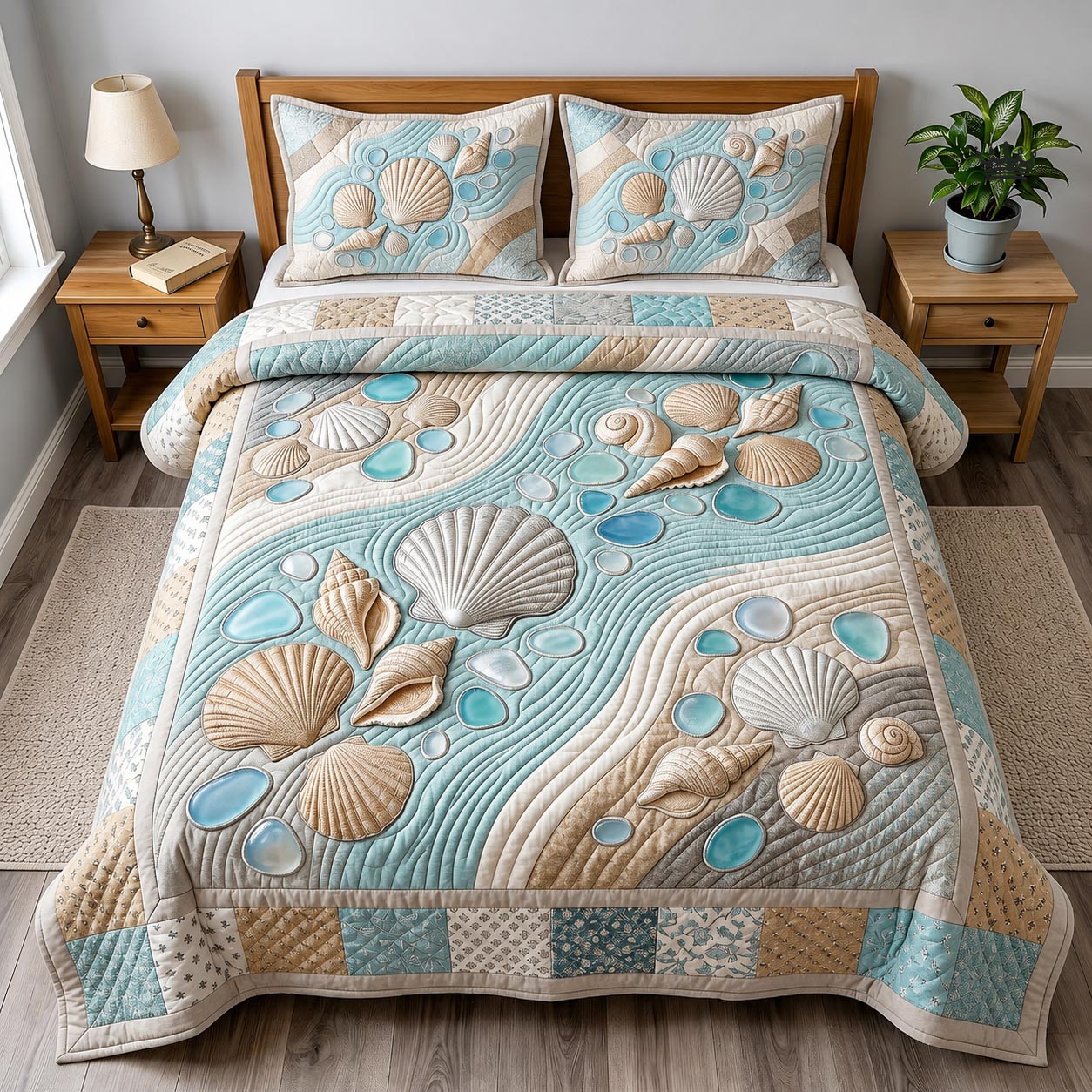 Shoreline Whisper 3-Piece Quilted Bedding Set GFTOMA11882