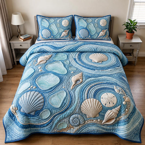 Whispering Tides 3-Piece Quilted Bedding Set GFTOMA11887
