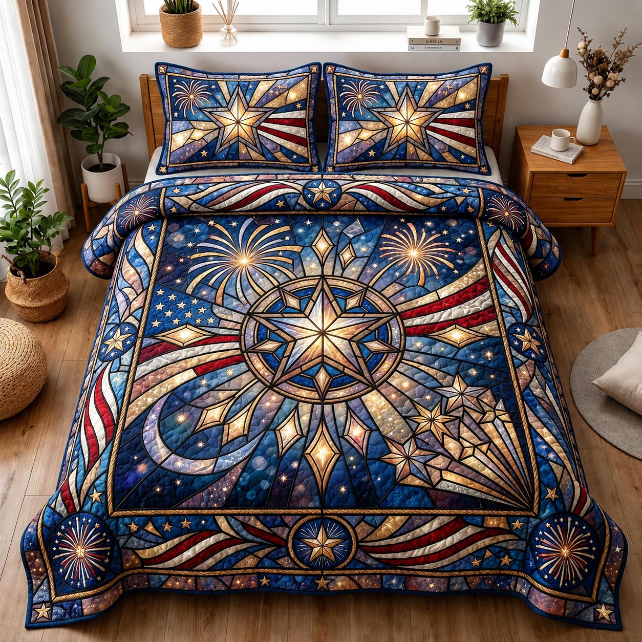 Heritage Patch 3-Piece Quilted Bedding Set GFTOMA11895