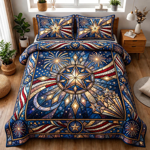 Heritage Patch 3-Piece Quilted Bedding Set GFTOMA11895