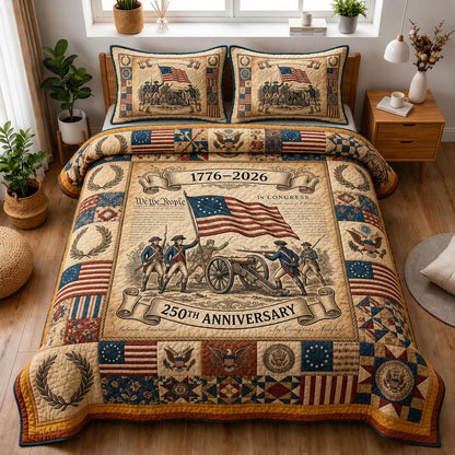 Heritage Patch 3-Piece Quilted Bedding Set GFTOMA11896