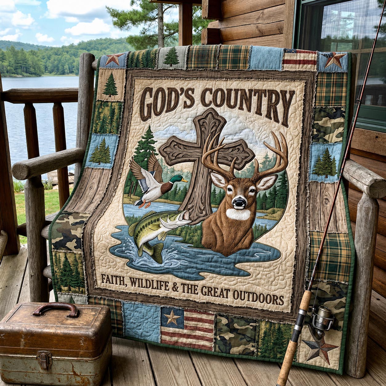 Faith Wilderness Quilted Blanket GFTOMA11947