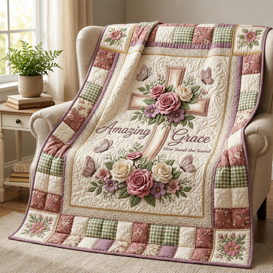 Faith Blossom Quilted Blanket GFTOMA11949