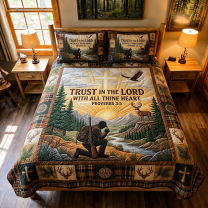 Hooked Faith 3-Piece Quilted Bedding Set GFTOMA11985