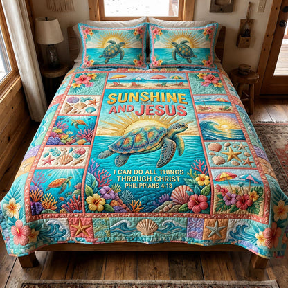 Faith Ocean 3-Piece Quilted Bedding Set GFTOMA11990