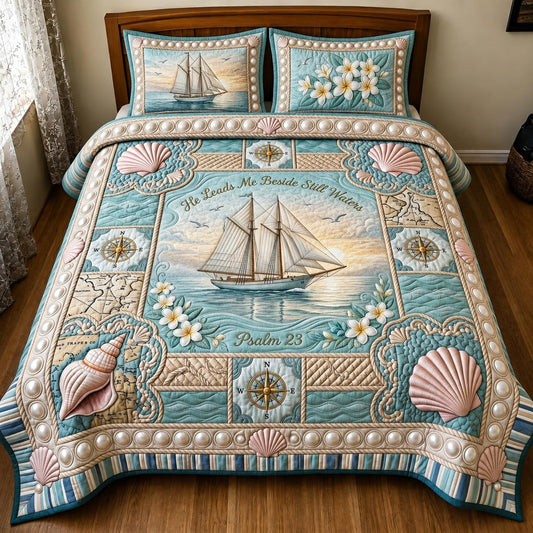Ocean Grace 3-Piece Quilted Bedding Set GFTOMA11991