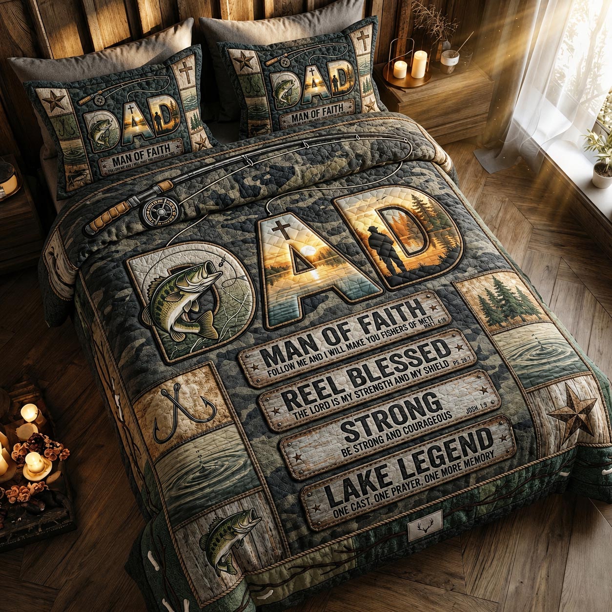 Faith Waters 3-Piece Quilted Bedding Set GFTOMA12003