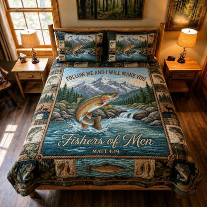 Hooked Faith 3-Piece Quilted Bedding Set GFTOMA12004
