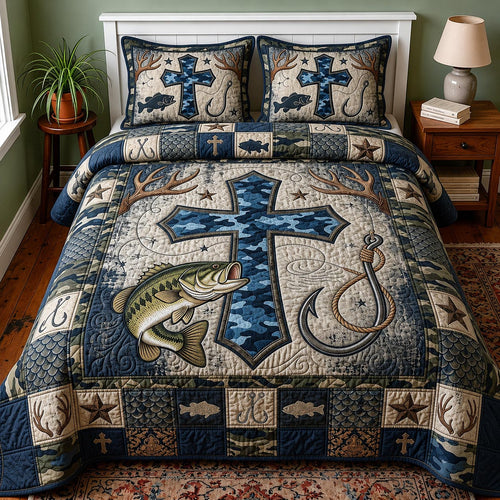 Faith Journey 3-Piece Quilted Bedding Set GFTOMA12007