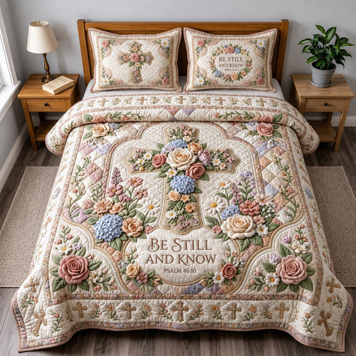 Faith Garden 3-Piece Quilted Bedding Set GFTOMA12011
