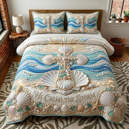 Sea Escape 3-Piece Quilted Bedding Set GFTOMA12032
