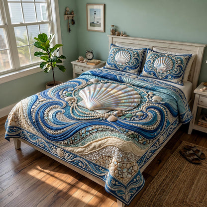 Ocean Whisper 3-Piece Quilted Bedding Set GFTOMA12033
