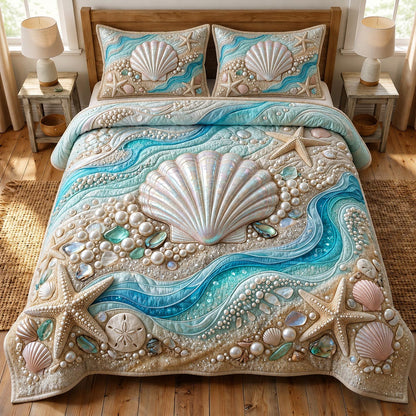 Coastal Serenity 3-Piece Quilted Bedding Set GFTOMA12035