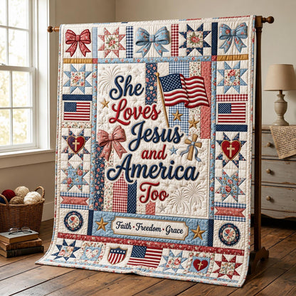 American Faith Quilted Blanket GFTOMA12040