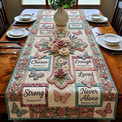 Faith Blossom Quilted Table Runner GFTOMA12044