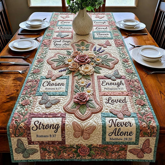 Faith Blossom Quilted Table Runner GFTOMA12044