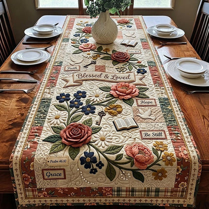 Faith Garden Quilted Table Runner GFTOMA12047
