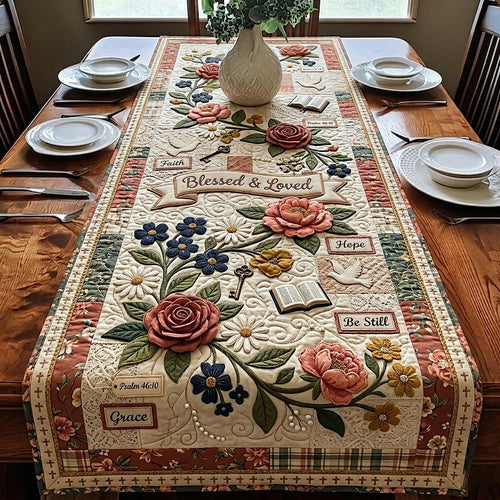 Faith Garden Quilted Table Runner GFTOMA12047