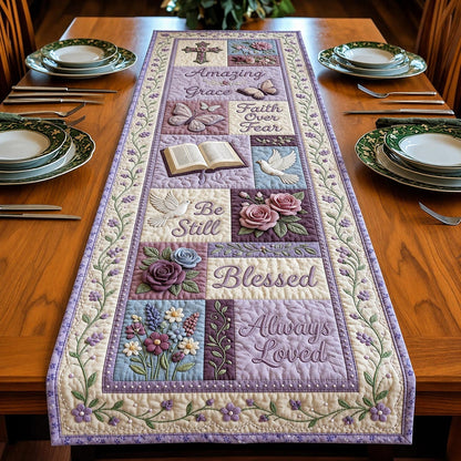 Grace Petals Quilted Table Runner GFTOMA12048