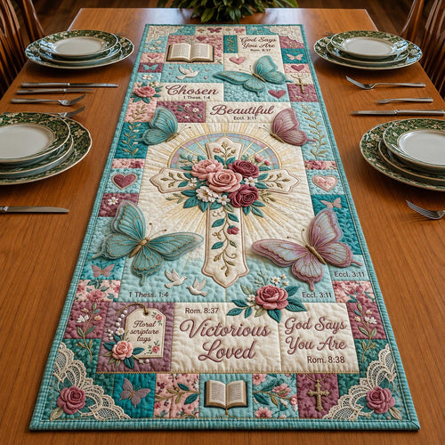 Blooming Faith Quilted Table Runner GFTOMA12050