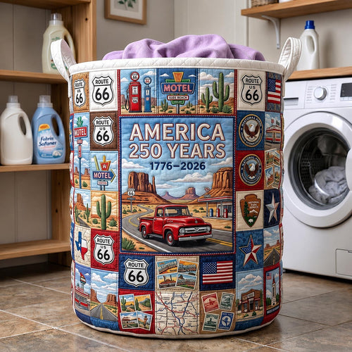 Patriot Route Quilted Laundry Basket GFTOMA12069