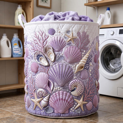 Ocean Whisper Quilted Laundry Basket GFTOMA12072