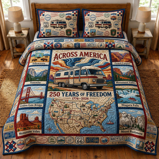 American Highway 3-Piece Quilted Bedding Set GFTOMA12079