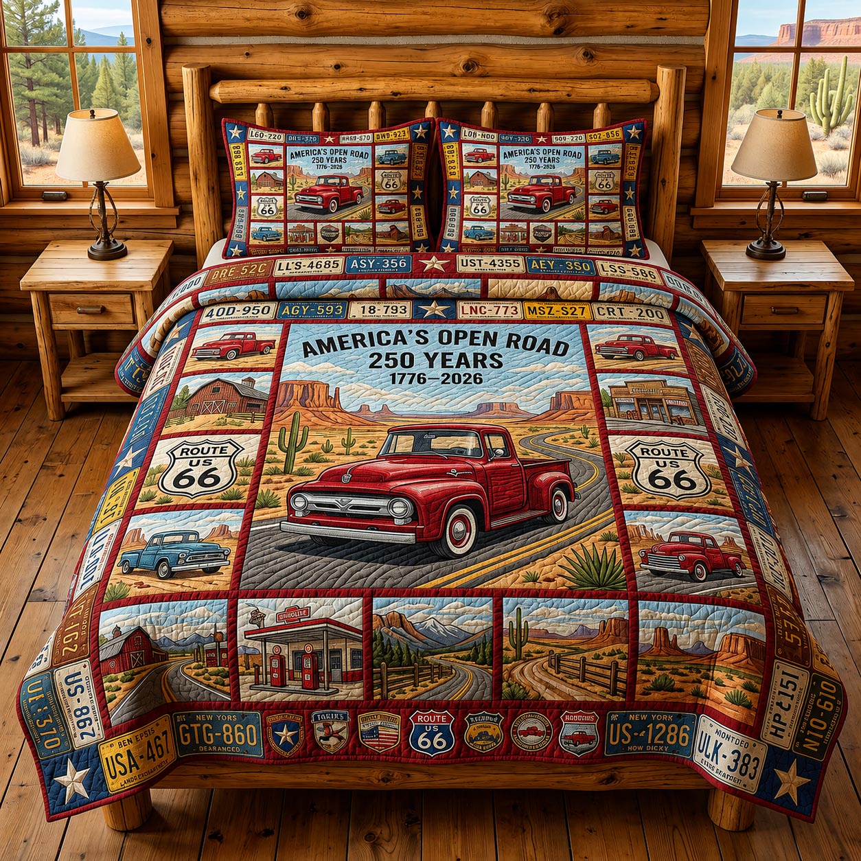 Patriot Route 3-Piece Quilted Bedding Set GFTOMA12081