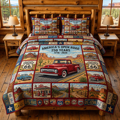 Patriot Route 3-Piece Quilted Bedding Set GFTOMA12081