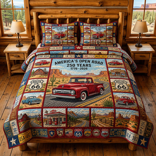 Patriot Route 3-Piece Quilted Bedding Set GFTOMA12081