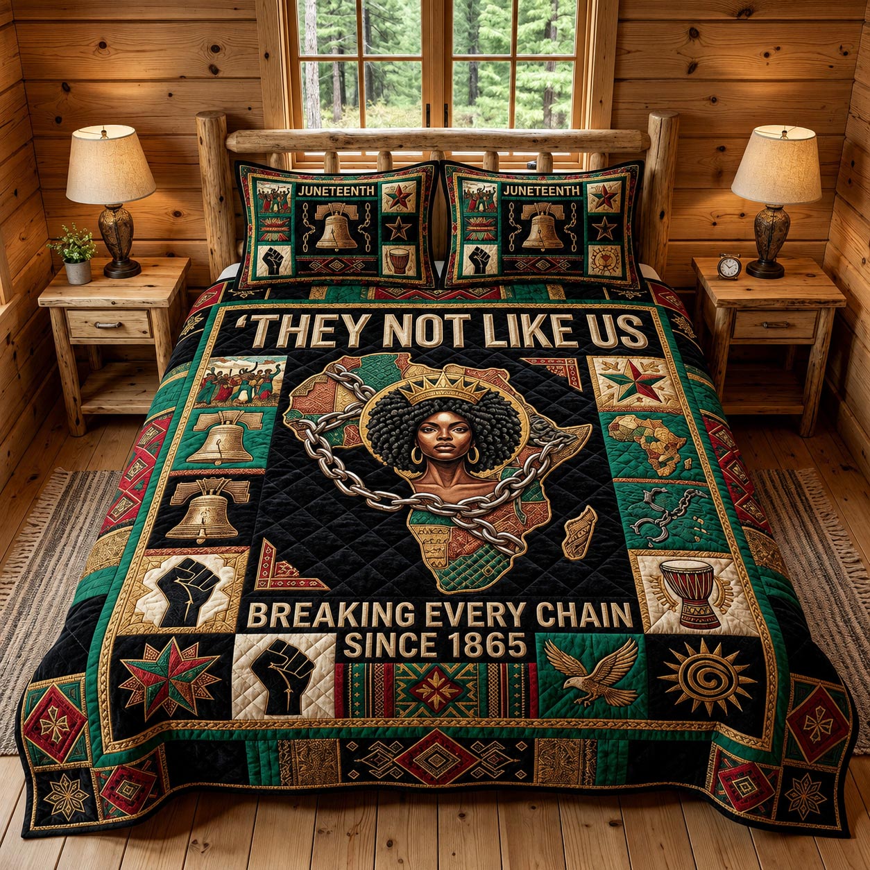 Melanin Magic 3-Piece Quilted Bedding Set GFTOMA12084