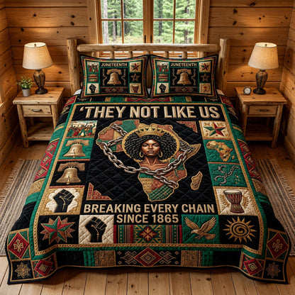 Melanin Magic 3-Piece Quilted Bedding Set GFTOMA12084