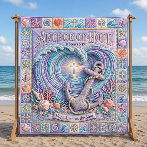 Faith Anchor Quilted Blanket GFTOMA12149