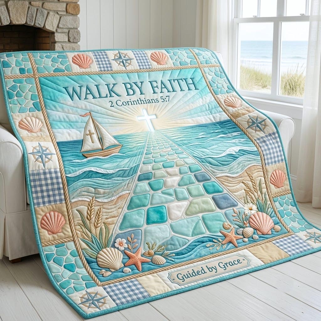 Anchored Faith Quilted Blanket GFTOMA12150