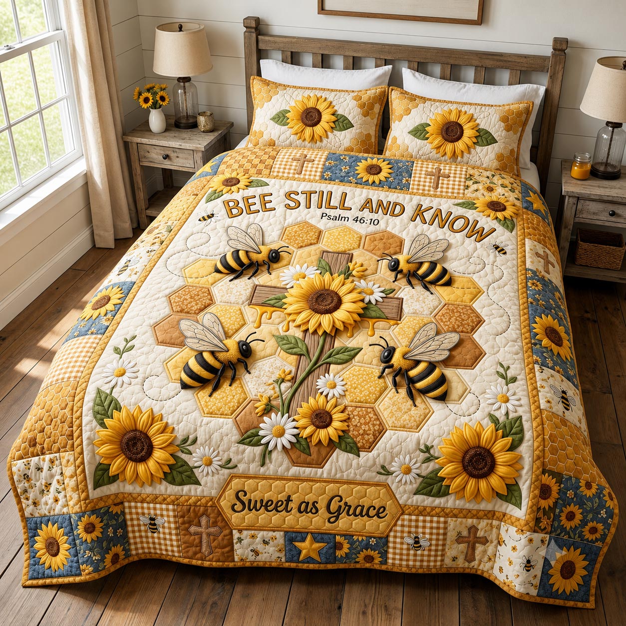Faith Blossom Quilted Blanket GFTOMA12155