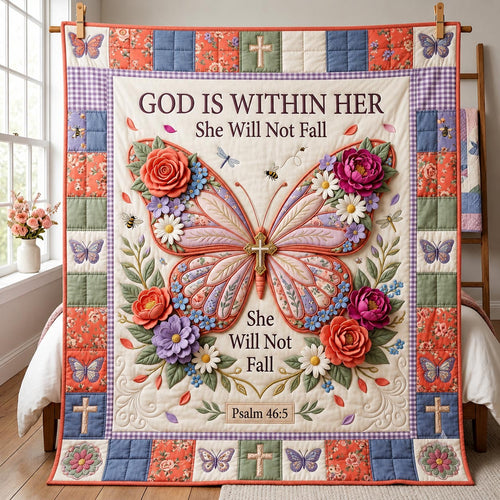 Blooming Faith Quilted Blanket GFTOMA12160