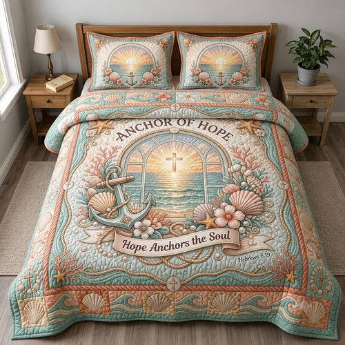 Sea Escape 3-Piece Quilted Bedding Set GFTOMA12162