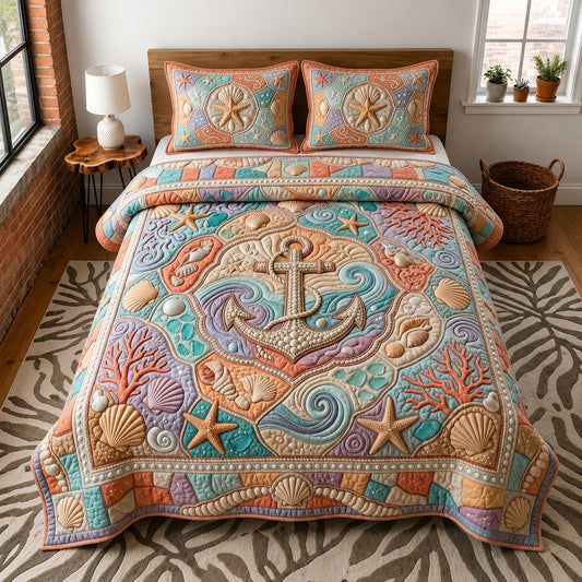 Ocean Whisper 3-Piece Quilted Bedding Set GFTOMA12163