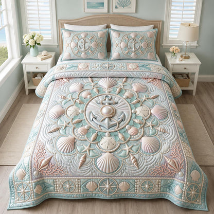 Seaside Whisper 3-Piece Quilted Bedding Set GFTOMA12164
