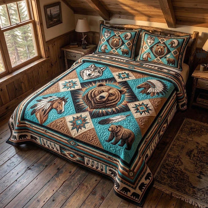 Spirit Bear 3-Piece Quilted Bedding Set GFTOMA12167