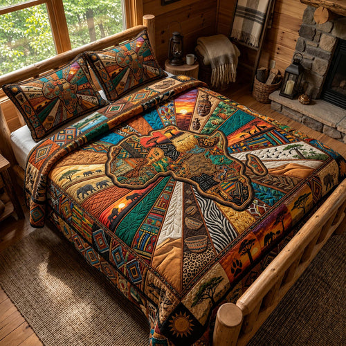 Heritage Soul 3-Piece Quilted Bedding Set GFTOMA12176