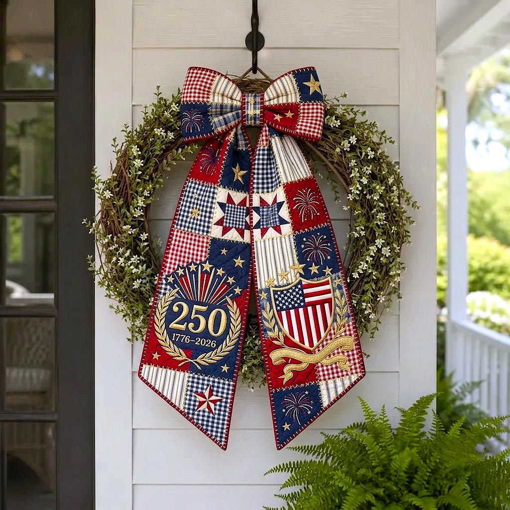 American Heritage Quilted Wreath Sash GFTOMA12198