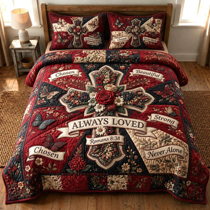 Bible Bloom 3-Piece Quilted Bedding Set GFTOMA12221