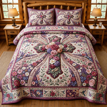 Scripture Garden 3-Piece Quilted Bedding Set GFTOMA12225