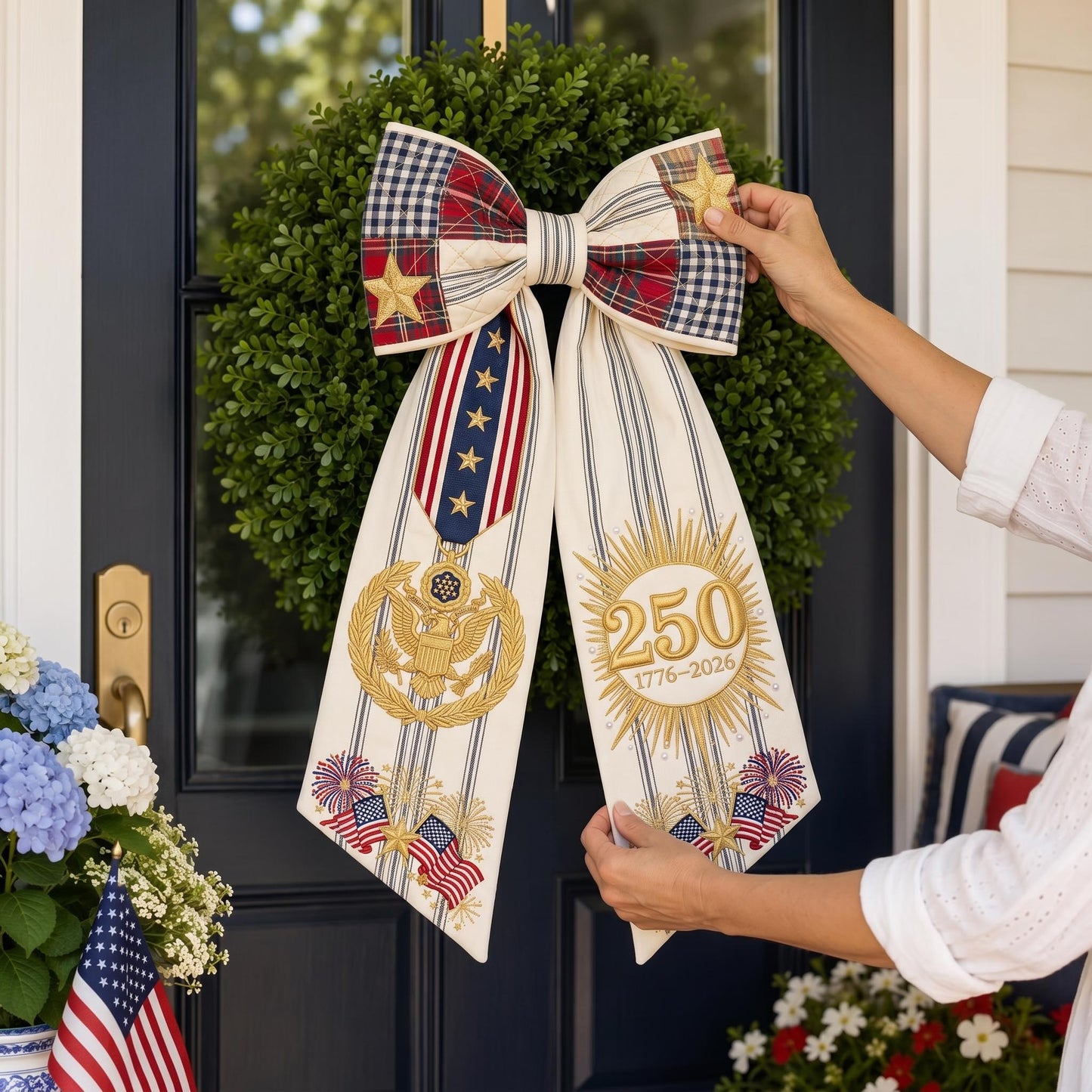 Patriot Spirit Quilted Wreath Sash GFTOMA12226