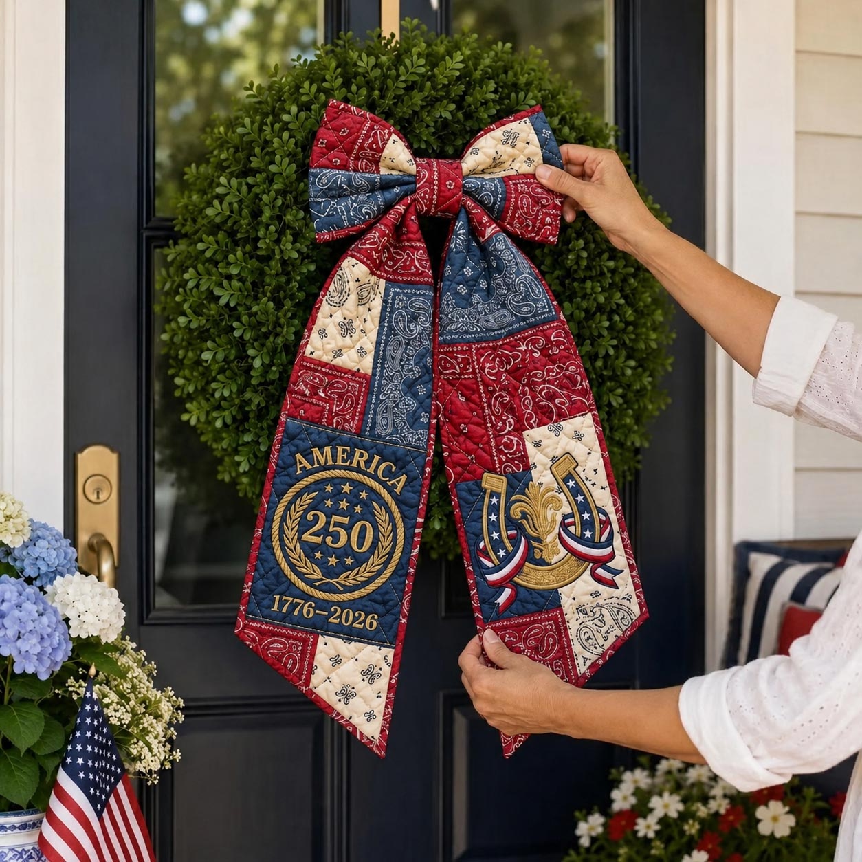 American Glory Quilted Wreath Sash GFTOMA12231