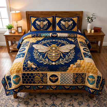 Busy Bee 3-Piece Quilted Bedding Set GFTOMA12279