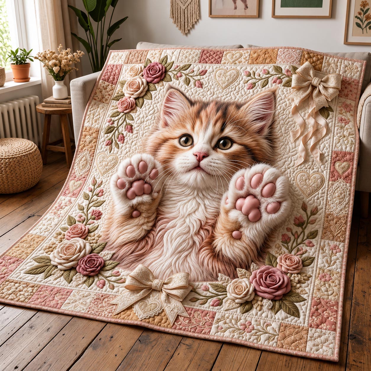Purrfect Love Quilted Blanket GFTOMA12283